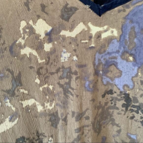 Vero Moda Caroline Brown Blue Pattern Vneck Dress - Picture 7 of 11